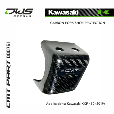 Carbon fork shoe proetction cmt dws decals kawasaki kxf 2019