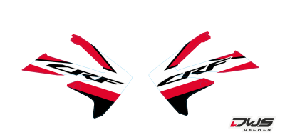 Radiaset Honda CRF 450 2009 2010 2011 2012 Honda CRF 250 2010 2011 2012 2013 rood model 2Decals dekor design graphics aufklebe stickerset nummerset dws mx