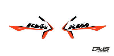 Complete stickerset KTM Sx 50 2016 2017 2018 orange blue oranje blauw orange blau Decals dekor design graphics aufklebe stickerset nummerset dws mx
