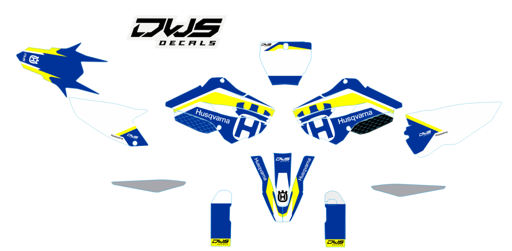 Complete Stickerset Husqvarna TC 125 FC 250 350 450 2014 2015 Model 2 Set Decals dekor design graphics aufklebe stickerset nummerset dws mx