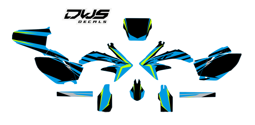 Complete stickerset Honda CRF 250 2004 2005 2006 2007 2008 2009 Honda CRF 450 2005 2006 2007 2008 SET model 3 Set Decals dekor design graphics aufklebe stickerset nummerset dws mx
