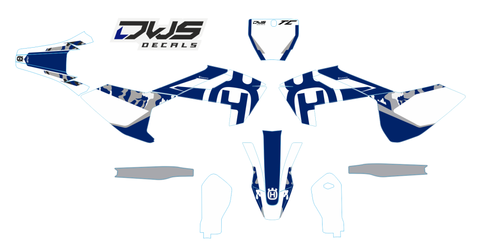 Complete stickerset Husqvarna TC 125 FC 250 350 450 FS 450 2016 2017 geel zwart gelb schwarz yellow black Decals dekor design graphics aufklebe stickerset nummerset dws mx