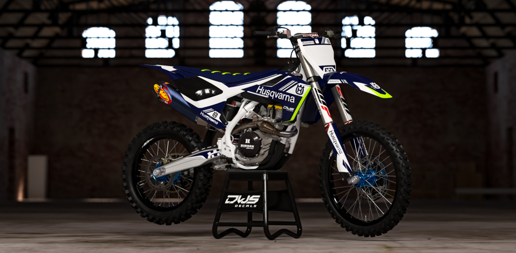 Complete stickerset Husqvarna TC 125 FC 250 350 450 FS 450 2016 2017 geel zwart gelb schwarz yellow black Decals dekor design graphics aufklebe stickerset nummerset dws mx