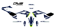 Complete stickerset Husqvarna TC 125 FC 250 350 450 FS 450 2016 2017 geel zwart gelb schwarz yellow black Decals dekor design graphics aufklebe stickerset nummerset dws mx