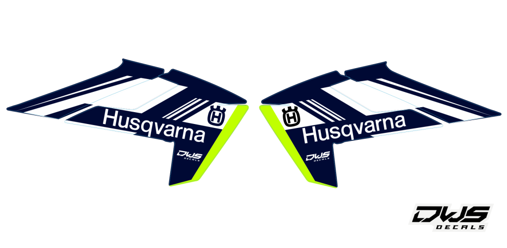 Radiator Radia tank decal stickers aufklebe Husqvarna TC 125 FC 250 350 450 FS 450 2016 2017 2018 Decals dekor design graphics aufklebe stickerset nummerset dws mx side panel front dender rear fender kotflugel supermotard superbiker supermoto nummern