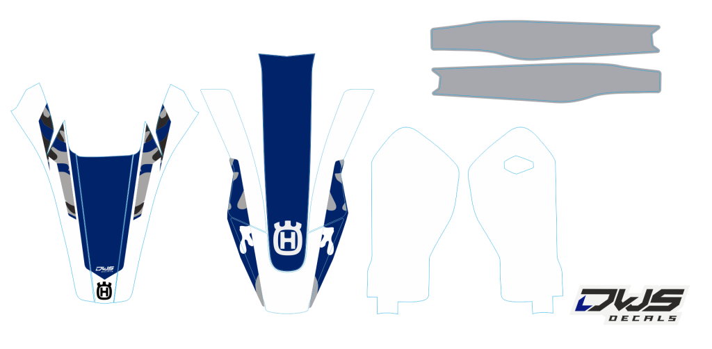 Trim kit decal stickerset Husqvarna TC 125 FC 250 350 450 FS 450 2016 2017 2018 Decals dekor design graphics aufklebe stickerset nummerset dws mx side panel front dender rear fender kotflugel swingarm forkprotetcors supermotard superbiker supermoto nummer