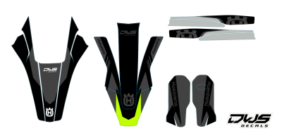 Trim kit decal stickerset Husqvarna TC 125 FC 250 350 450 FS 450 2016 2017 2018 Decals dekor design graphics aufklebe stickerset nummerset dws mx side panel front dender rear fender kotflugel swingarm forkprotetcors supermotard superbiker supermoto nummer