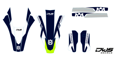 Trim kit decal stickerset Husqvarna TC 125 FC 250 350 450 FS 450 2016 2017 2018 Decals dekor design graphics aufklebe stickerset nummerset dws mx side panel front dender rear fender kotflugel swingarm forkprotetcors supermotard superbiker supermoto nummer