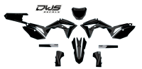 Radiator radia tank Honda CRf 450 R XR 2017 2018 2019 crf 250 2018 2019 Decals dekor design graphics aufklebe stickerset nummerset dws mx model 1 Honda factory look 2017 graphic rear fender front fender swingarm forkprotectors radiator shrouds numbers sid