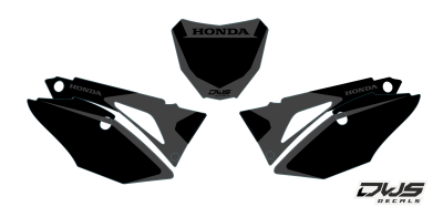 Radiator radia tank Honda CRf 450 R XR 2017 2018 2019 crf 250 2018 2019 Decals dekor design graphics aufklebe stickerset nummerset dws mx model 1 Honda factory look 2017 graphic rear fender front fender swingarm forkprotectors radiator shrouds numbers sid