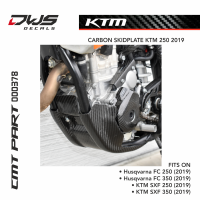 CARBON skidplate for KTM SXF 250 SXF 350 2019 husqvarna fc 250 fc 350 2019 cmt bodemplaat dws decals