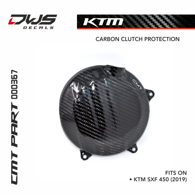 CARBON CLUTCH PROTECTION for KTM SXF 450 2019 cmt koppelingsdeksel dws decals