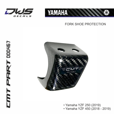 yamaha fork shoe protection cmt carbon dws decals yxf 450 250 2018 2019