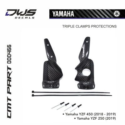 cmt carbon triple clamps protection yzf 450 2018 2019 yzf 250 2019dws decals