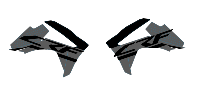 radiaset Honda CRF 450 2013/2016 Honda CRF 250 2014/2016 Model 6 Fluor Geel Decals dekor design graphics aufklebe stickerset nummerset dws mx