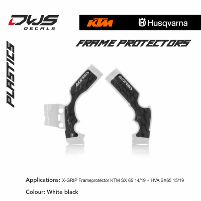 X-GRIP Frameprotector KTM SX 65 14/19   HVA SX65 15/19 dws decals acerbis frame beschermers