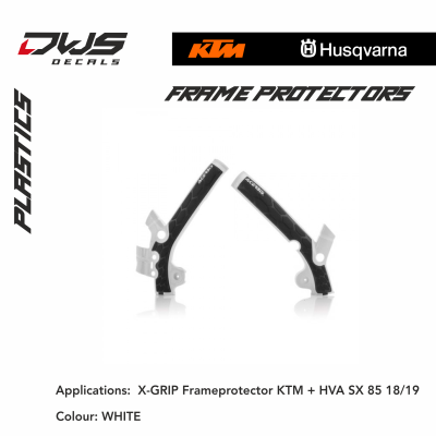 X-GRIP Frameprotector KTM   HVA SX 85 18/19 Colour: White dws decals acerbis