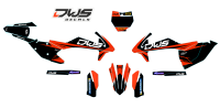 Complete stickerset KTM SX 125 SX 250 SX-F 250 SX-F 350 SX-F 450 2016 blue-orange blauw oranje DECALS DEKOR DESIGN GRAPHICS AUFKLEBE STICKERSET NUMMERSET DWS MX retro