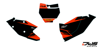 KTM nummerset nummern side panels sx sxf 125 250 350 450 500 exc supermoto dws decals cross