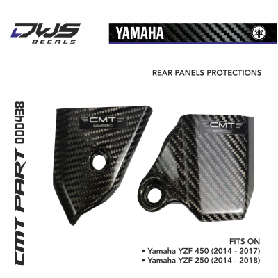 CARBON REAR PANELS PROTECTIONS for YAMAHA YZF 450 2014 - 2015 - 2016 - 2017 € 42,70 ADD TO CART Free international shipping for orders over € 250,00 COD #: 000438 FITS ON • Yamaha YZF 450 (2014 - 2017) • Yamaha YZF 250 (2014 - 2018) WE