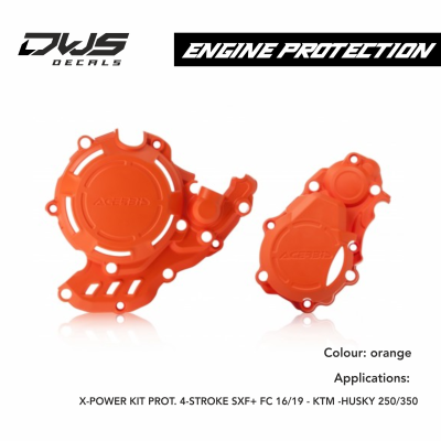 X-POWER KIT PROT. 4-STROKE SXF  FC 16/19 - KTM -HUSKY 250/350 - ORANGE dws decals acerbis