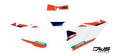 Nummerset KTM SX SX-F 125 150 250 350 450 2016/2017 Model 26 side panels dws decals mx cross aufklebe decore