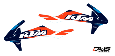 Radiaset KTM SX-F SX 125 150 250 350 450 2016/2017/2018 Model 26 Radiaset bestaande uit - 2 Radiastickers (6 delig) ktm dws decals decore aufklebe mx cross