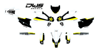 nummers nummern startnummern numbers Husqvarna TC 125 FC 250 350 450 2019 Model 1 Gehele stickerset bestaande uit - Radiaset (2 delig) - Nummerset (5 delig) - Trimset (9 delig) Complet decasl kit consisting off - decals Radiator kit - decals side panels -