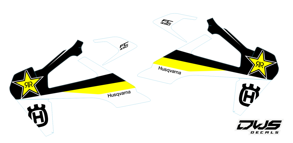 Radia set radiator shrouds husqvarna tc 2019 dws decals