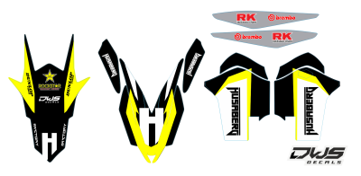 husaberg fe 350 te 350 2013 2014 2015 2016 2017 2018 dws decals aufklebe decore decals mx dirtbike supermoto superbiker stickers high tack cross nummerset number nummern side panels trimkit front fender rear fender swingarm forkprotectors kotflugel gabels
