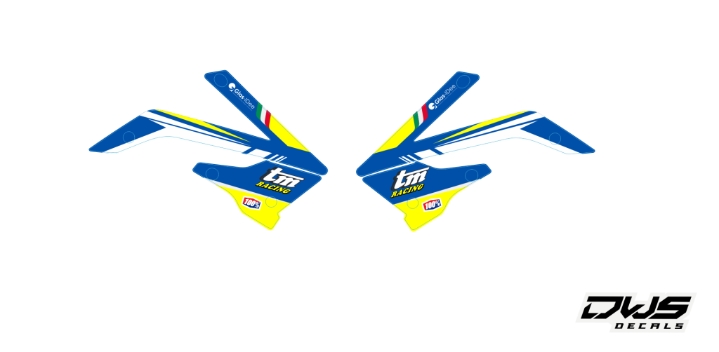 Radiaset radiator scoops shrouds tm mx 85 2013 2014 2015 2016 2017 2018 2019 mx cross decore stickers dws decals