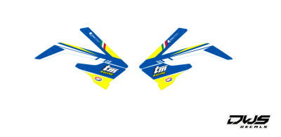Radiaset radiator scoops shrouds tm mx 85 2013 2014 2015 2016 2017 2018 2019 mx cross decore stickers dws decals