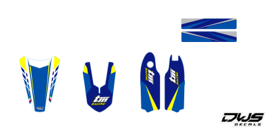 Tm Mx 85 front dender rear fender swingarm fork protectors dws decals 