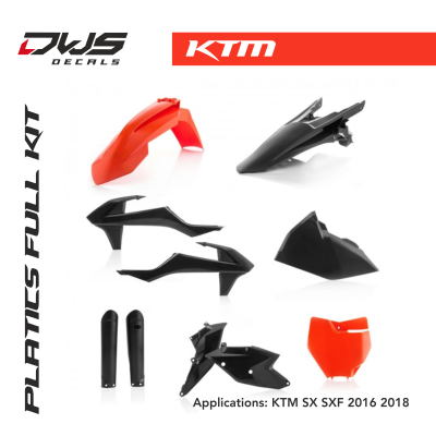 acerbis plastic black orange tld dws decals SKU: AC 0021741.313