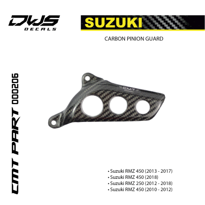 CARBON PINION GUARD for SUZUKI RMZ 450 2013 - 2014 - 2015 - 2016 - 2017