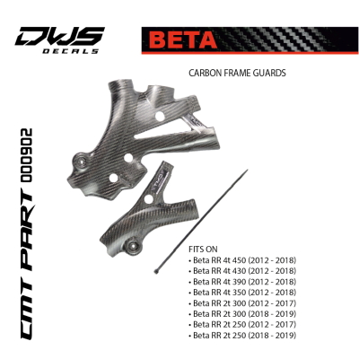 CARBON FRAME GUARDS for BETA RR 4T 450 2012 - 2013 - 2014 - 2015 - 2016 - 2017 - 2018