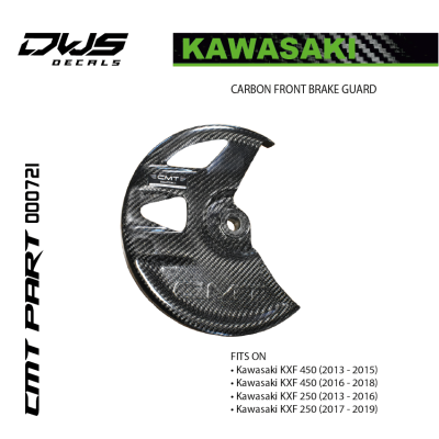 CARBON FRONT BRAKE GUARD 270 MM for KAWASAKI KXF 450 2013 - 2014 - 2015