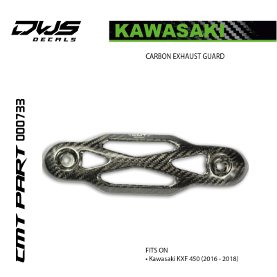 CARBON EXHAUST GUARD for KAWASAKI KXF 450 2016 - 2017 - 2018