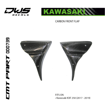 CARBON FRONT FLAP for KAWASAKI KXF 250 2017 - 2018 - 2019