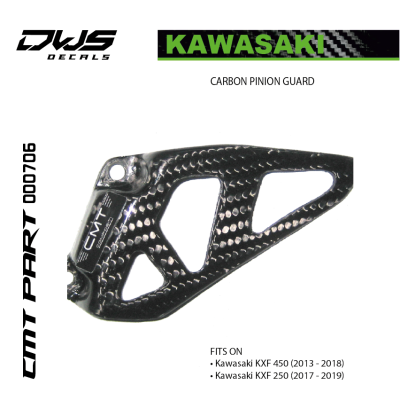 CARBON PINION GUARD for KAWASAKI KXF 450 2013 - 2014 - 2015