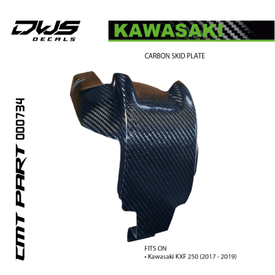 CARBON SKID PLATE for KAWASAKI KXF 250 2017 - 2018 - 2019