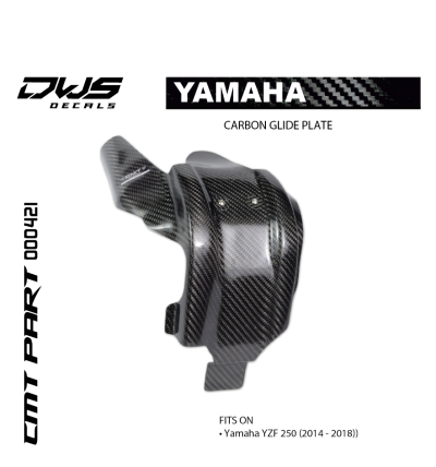 CARBON GLIDE PLATE for YAMAHA YZF 250 2014 - 2015 - 2016 - 2017 - 2018