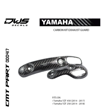 CARBON KIT EXHAUST GUARD for YAMAHA YZF 450 2014 - 2015 - 2016 - 2017