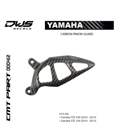CARBON PINION GUARD for YAMAHA YZF 450 2010 - 2011 - 2012 - 2013
