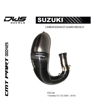 CARBON EXHAUST GUARD MESSICO for YAMAHA YZ 125 2005 - 2006 - 2007 - 2008 - 2009 - 2010 - 2011 - 2012 - 2013 - 2014 - 2015 - 2016 - 2017 - 2018 - 2019