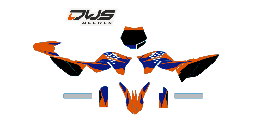 Complete stickerset KTM SX 65 2009 2010 2011 2012 2013 2014 2015 orange blue oranje blauw blau Decals dekor design graphics aufklebe stickerset nummerset dws mx