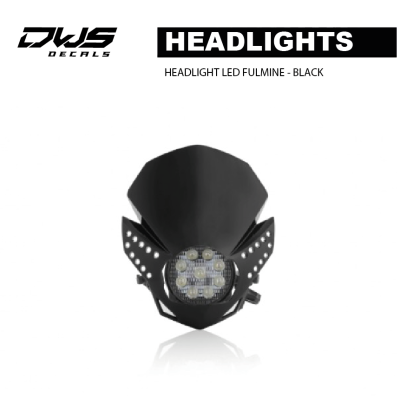 dws decals HEADLIGHT LED FULMINE - BLACK