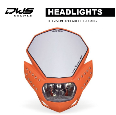 DWS DECALS LED VISION HP HEADLIGHT - ORANGE