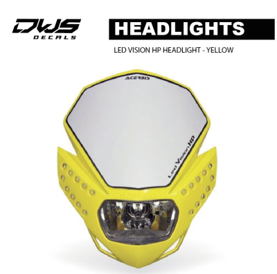 DWS DECALS LED VISION HP HEADLIGHT - YELLOW