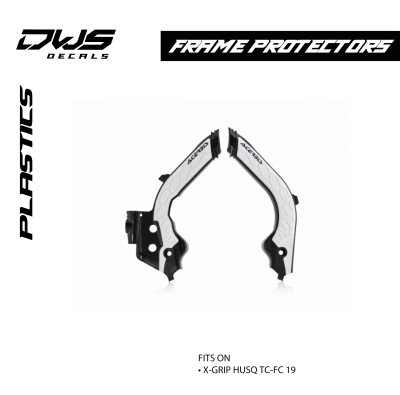 FRAME PROTECTOR X-GRIP HUSQ TC-FC 19 - WHITE/BLUE